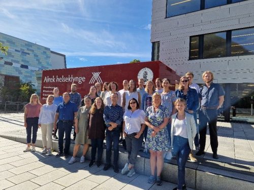 The Digiflex students in front of the Alrek health cluster